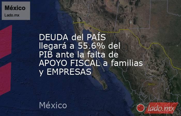 DEUDA del PAÍS llegará a 55.6% del PIB ante la falta de APOYO FISCAL a familias y EMPRESAS. Noticias en tiempo real