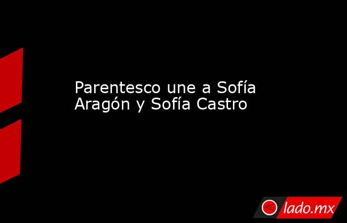 Parentesco une a Sofía Aragón y Sofía Castro  . Noticias en tiempo real