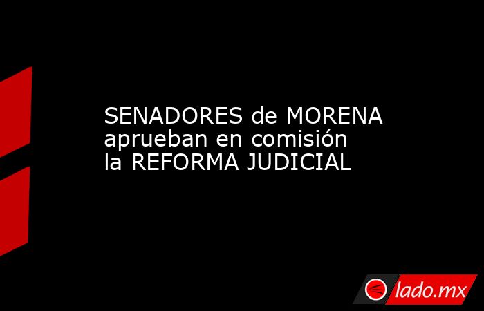 SENADORES de MORENA aprueban en comisión la REFORMA JUDICIAL. Noticias en tiempo real