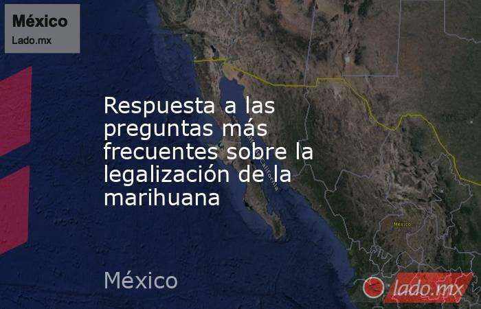 Respuesta a las preguntas más frecuentes sobre la legalización de la marihuana. Noticias en tiempo real