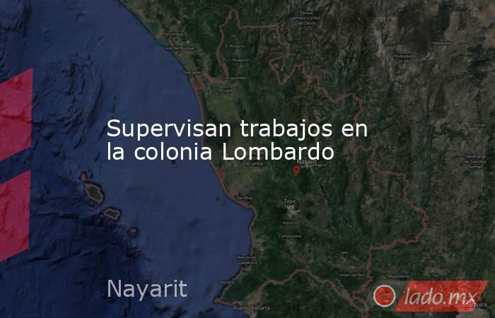 Supervisan trabajos en la colonia Lombardo. Noticias en tiempo real