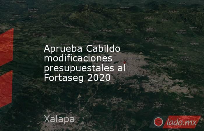 Aprueba Cabildo modificaciones presupuestales al Fortaseg 2020. Noticias en tiempo real