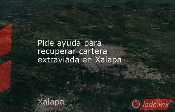 Pide ayuda para recuperar cartera extraviada en Xalapa. Noticias en tiempo real