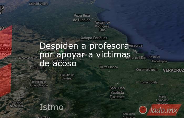 Despiden a profesora por apoyar a víctimas de acoso. Noticias en tiempo real