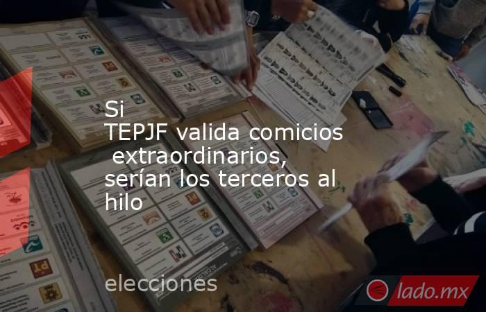 Si TEPJF valida comicios extraordinarios, serían los terceros al hilo. Noticias en tiempo real