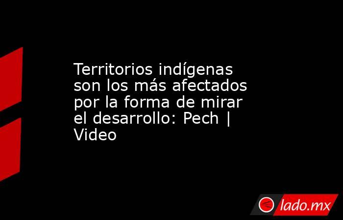 Territorios indígenas son los más afectados por la forma de mirar el desarrollo: Pech | Video. Noticias en tiempo real