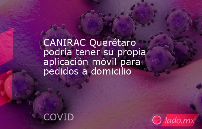 CANIRAC Querétaro podría tener su propia aplicación móvil para pedidos a domicilio. Noticias en tiempo real