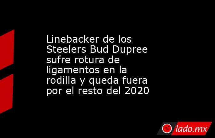 Linebacker de los Steelers Bud Dupree sufre rotura de ligamentos en la rodilla y queda fuera por el resto del 2020. Noticias en tiempo real