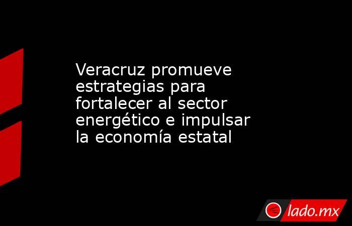 Veracruz promueve estrategias para fortalecer al sector energético e impulsar la economía estatal. Noticias en tiempo real