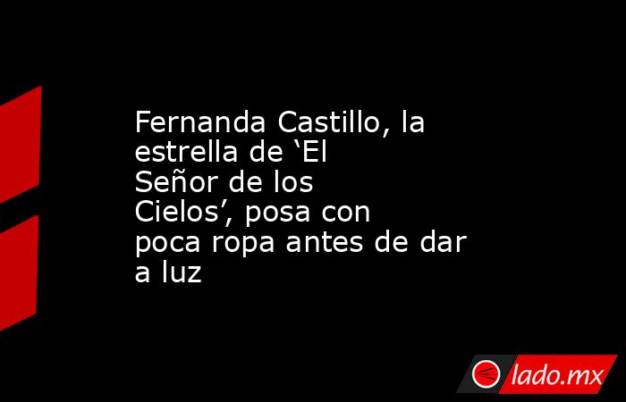 Fernanda Castillo, la estrella de ‘El Señor de los Cielos’, posa con poca ropa antes de dar a luz. Noticias en tiempo real