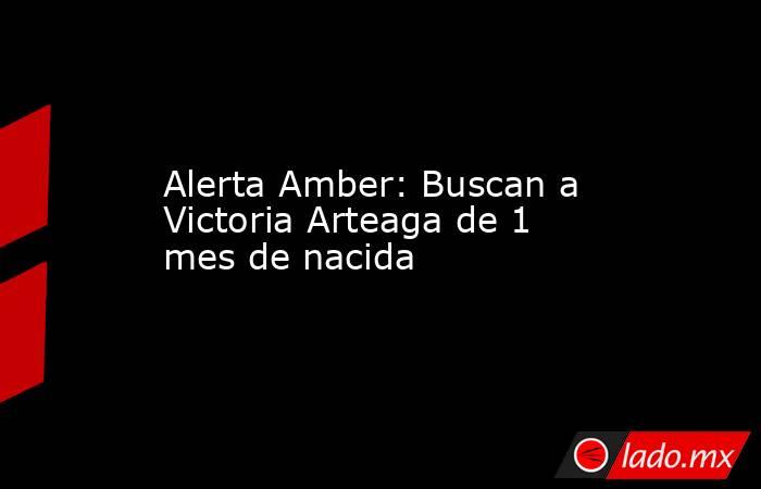 Alerta Amber: Buscan a Victoria Arteaga de 1 mes de nacida. Noticias en tiempo real