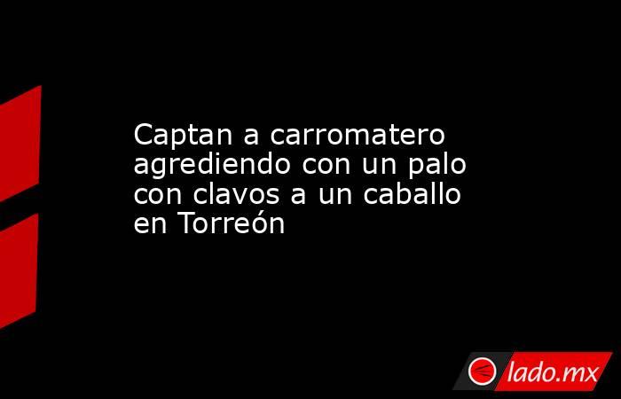 Captan a carromatero agrediendo con un palo con clavos a un caballo en Torreón 
. Noticias en tiempo real