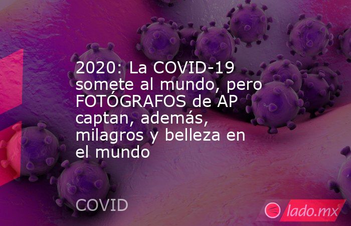 2020: La COVID-19 somete al mundo, pero FOTÓGRAFOS de AP captan, además, milagros y belleza en el mundo. Noticias en tiempo real