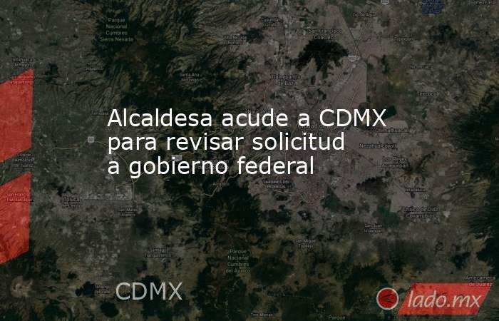 Alcaldesa acude a CDMX para revisar solicitud a gobierno federal. Noticias en tiempo real