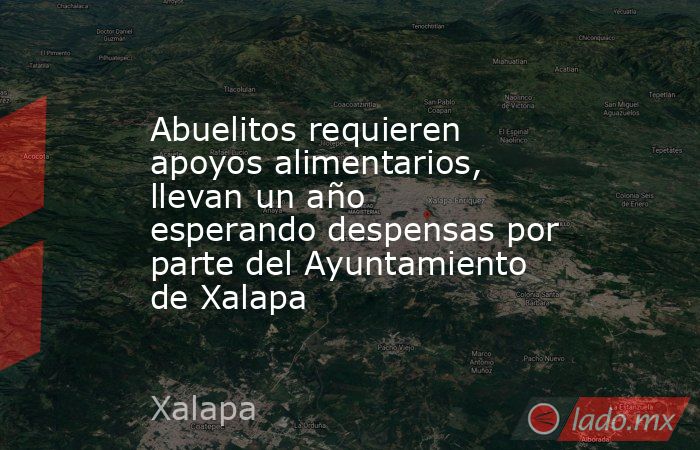 Abuelitos requieren apoyos alimentarios, llevan un año esperando despensas por parte del Ayuntamiento de Xalapa. Noticias en tiempo real