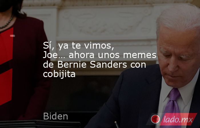 Sí, ya te vimos, Joe… ahora unos memes de Bernie Sanders con cobijita. Noticias en tiempo real