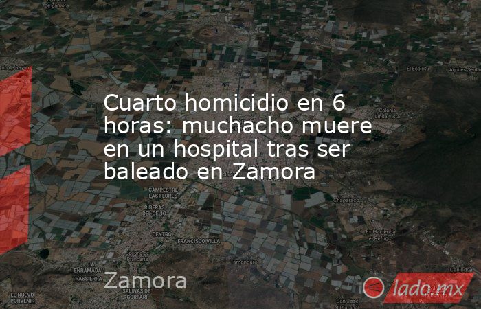 Cuarto homicidio en 6 horas: muchacho muere en un hospital tras ser baleado en Zamora. Noticias en tiempo real