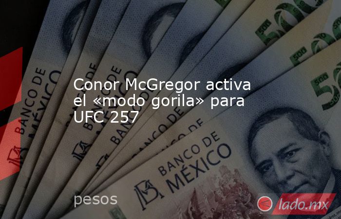 Conor McGregor activa el «modo gorila» para UFC 257. Noticias en tiempo real