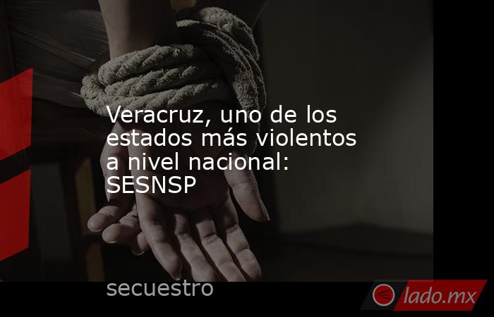 Veracruz, uno de los estados más violentos a nivel nacional: SESNSP. Noticias en tiempo real