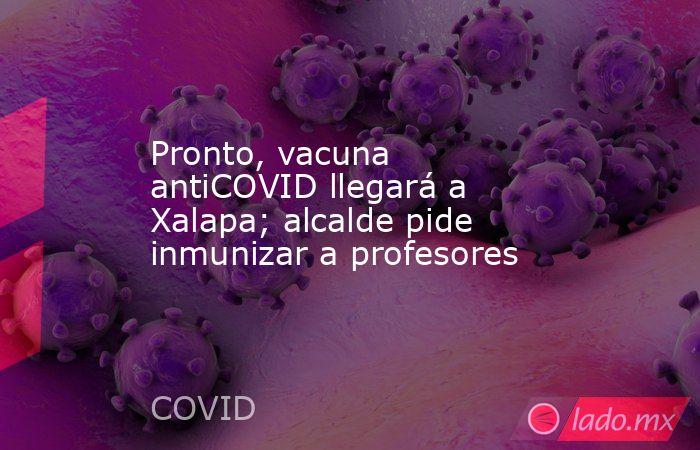 Pronto, vacuna antiCOVID llegará a Xalapa; alcalde pide inmunizar a profesores. Noticias en tiempo real