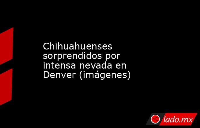 Chihuahuenses sorprendidos por intensa nevada en Denver (imágenes). Noticias en tiempo real