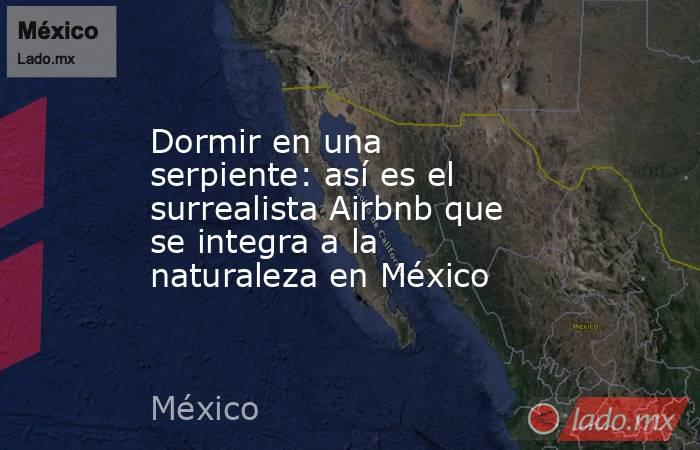 Dormir en una serpiente: así es el surrealista Airbnb que se integra a la naturaleza en México. Noticias en tiempo real