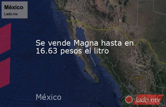 Se vende Magna hasta en 16.63 pesos el litro. Noticias en tiempo real