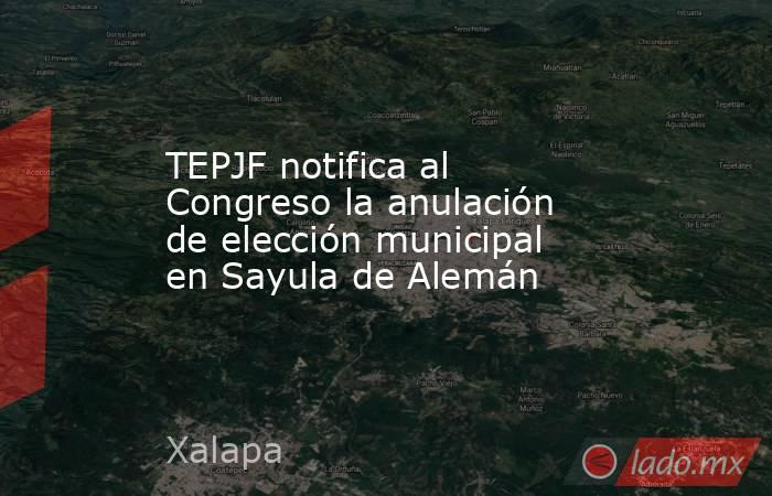 TEPJF notifica al Congreso la anulación de elección municipal en Sayula de Alemán. Noticias en tiempo real