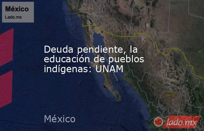 Deuda pendiente, la educación de pueblos indígenas: UNAM. Noticias en tiempo real