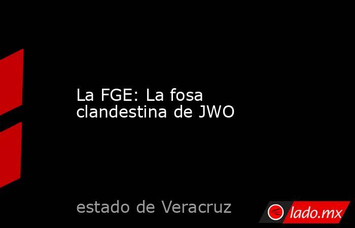 La FGE: La fosa clandestina de JWO. Noticias en tiempo real