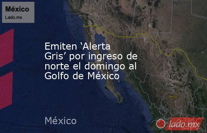 Emiten ‘Alerta Gris’ por ingreso de norte el domingo al Golfo de México. Noticias en tiempo real
