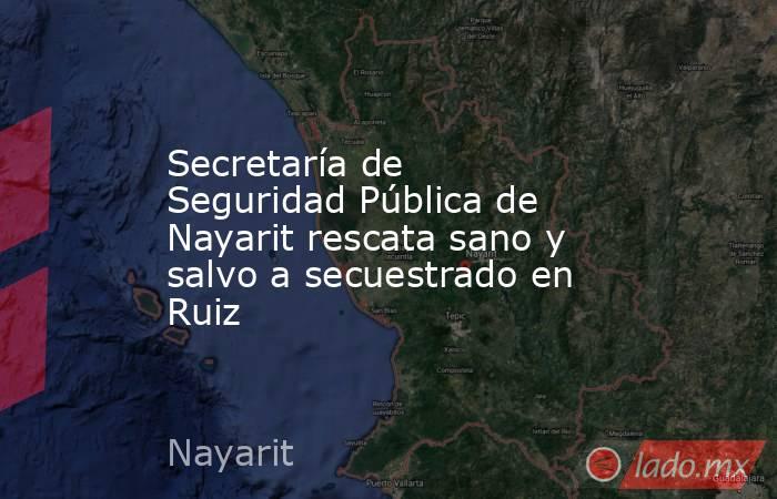 Secretaría de Seguridad Pública de Nayarit rescata sano y salvo a secuestrado en Ruiz. Noticias en tiempo real