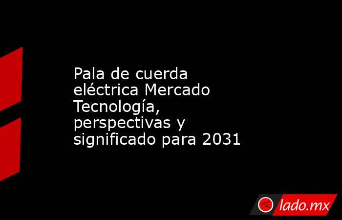 Pala de cuerda eléctrica Mercado Tecnología, perspectivas y significado para 2031. Noticias en tiempo real