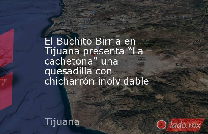 El Buchito Birria en Tijuana presenta “La cachetona” una quesadilla con chicharrón inolvidable. Noticias en tiempo real