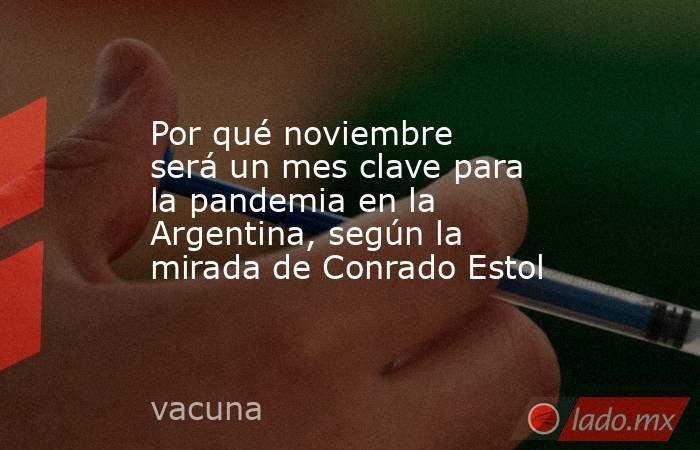 Por qué noviembre será un mes clave para la pandemia en la Argentina, según la  mirada de Conrado Estol. Noticias en tiempo real