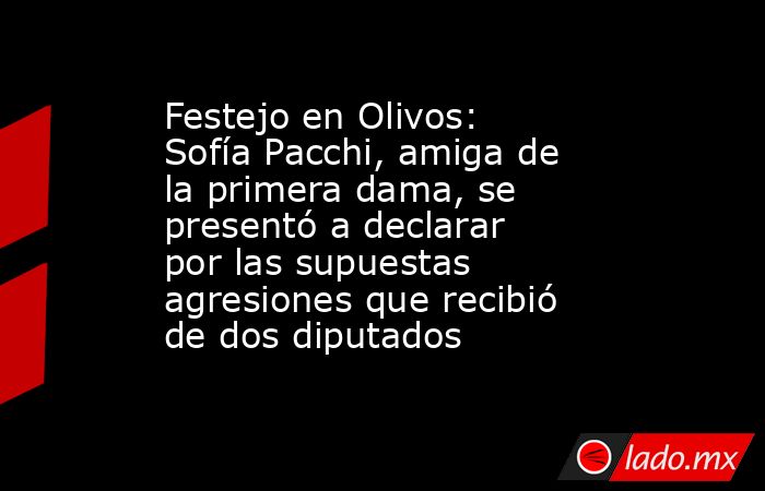 Festejo en Olivos: Sofía Pacchi, amiga de la primera dama, se presentó a declarar por las supuestas agresiones que recibió de dos diputados. Noticias en tiempo real