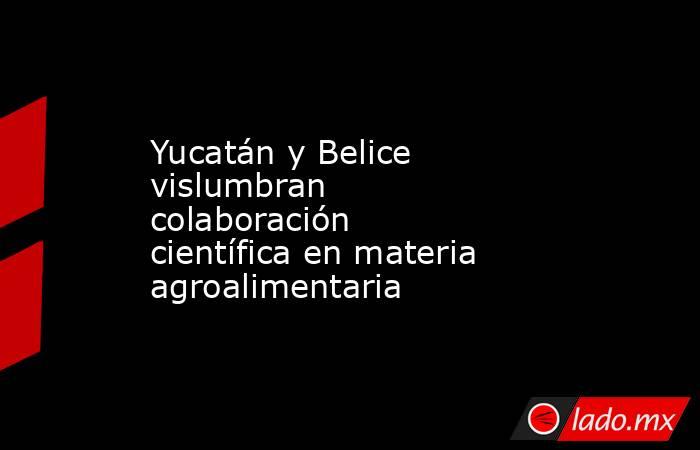 Yucatán y Belice vislumbran colaboración científica en materia agroalimentaria. Noticias en tiempo real