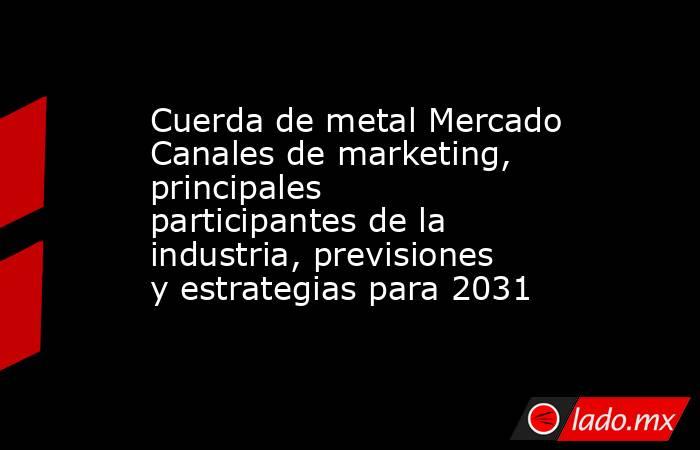 Cuerda de metal Mercado Canales de marketing, principales participantes de la industria, previsiones y estrategias para 2031. Noticias en tiempo real