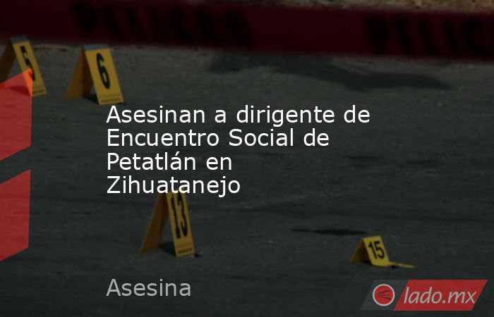 Asesinan a dirigente de Encuentro Social de Petatlán en Zihuatanejo. Noticias en tiempo real