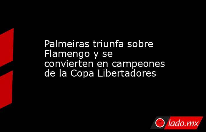 Palmeiras triunfa sobre Flamengo y se convierten en campeones de la Copa Libertadores. Noticias en tiempo real