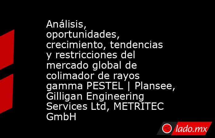 Análisis, oportunidades, crecimiento, tendencias y restricciones del mercado global de colimador de rayos gamma PESTEL | Plansee, Gilligan Engineering Services Ltd, METRITEC GmbH. Noticias en tiempo real