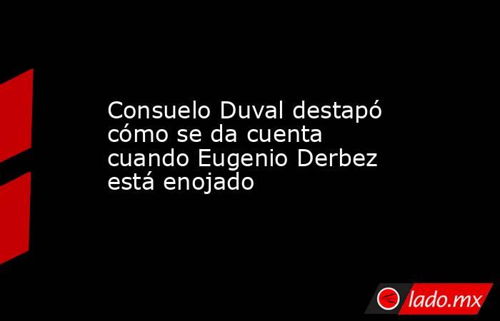 Consuelo Duval destapó cómo se da cuenta cuando Eugenio Derbez está enojado. Noticias en tiempo real