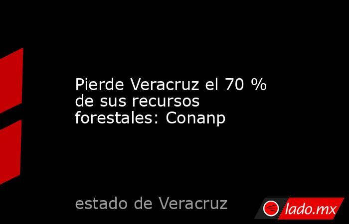 Pierde Veracruz el 70 % de sus recursos forestales: Conanp. Noticias en tiempo real