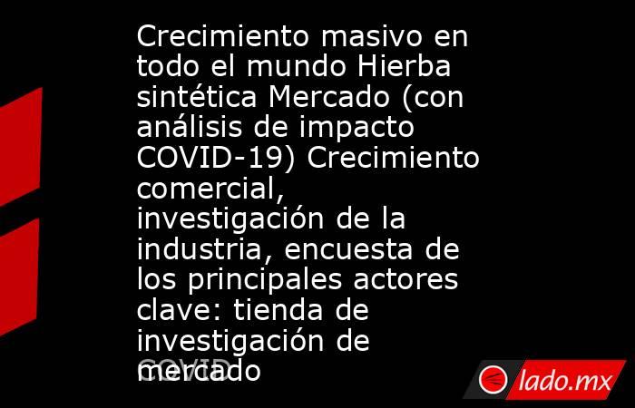 Crecimiento masivo en todo el mundo Hierba sintética Mercado (con análisis de impacto COVID-19) Crecimiento comercial, investigación de la industria, encuesta de los principales actores clave: tienda de investigación de mercado. Noticias en tiempo real