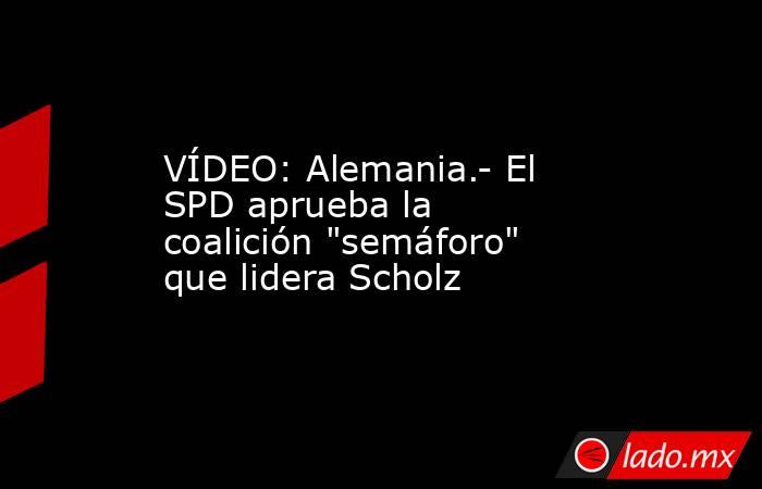 VÍDEO: Alemania.- El SPD aprueba la coalición 