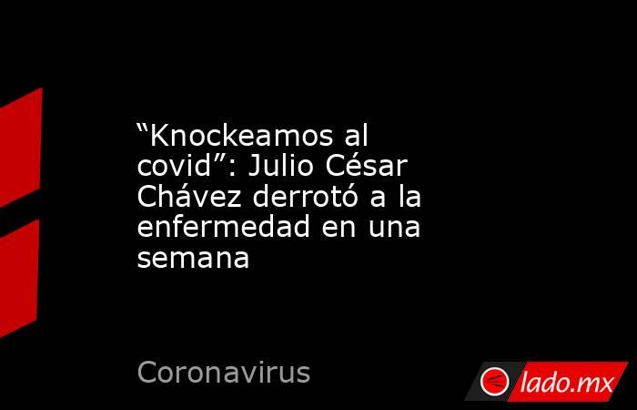 “Knockeamos al covid”: Julio César Chávez derrotó a la enfermedad en una semana. Noticias en tiempo real