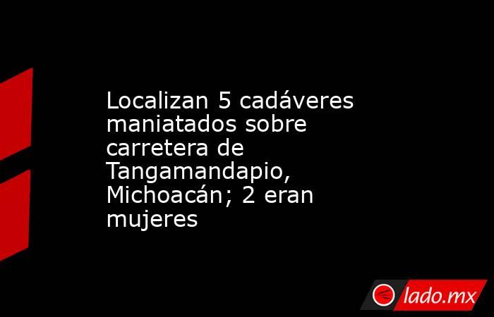 Localizan 5 cadáveres maniatados sobre carretera de Tangamandapio, Michoacán; 2 eran mujeres. Noticias en tiempo real
