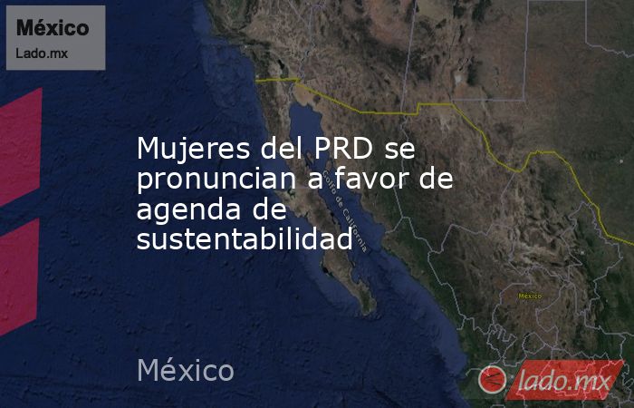 Mujeres del PRD se pronuncian a favor de agenda de sustentabilidad. Noticias en tiempo real