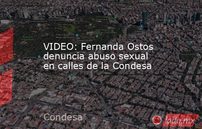 VIDEO: Fernanda Ostos denuncia abuso sexual en calles de la Condesa. Noticias en tiempo real