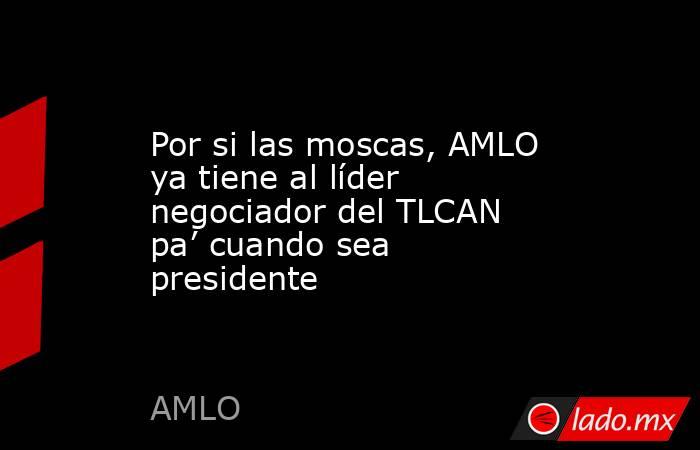 Por si las moscas, AMLO ya tiene al líder negociador del TLCAN pa’ cuando sea presidente. Noticias en tiempo real